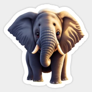 Super Cute Adorable, Baby Elephant Sticker